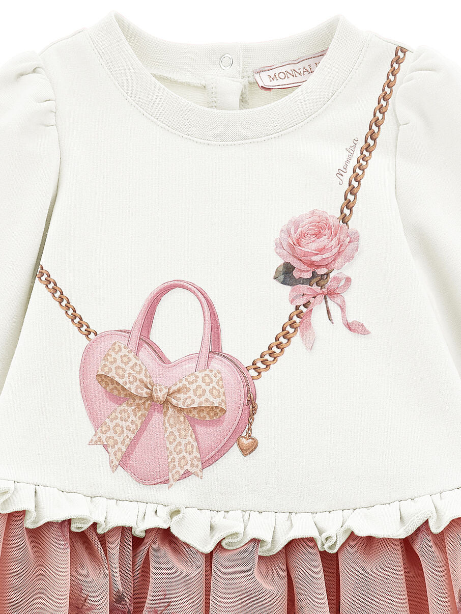 abito con rose e fiocco 39H901 8006 0001 MONNALISA 