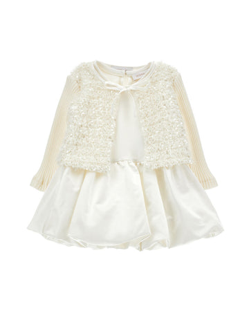 abito duchesse con cardigan 73H500 8130 0001 MONNALISA 