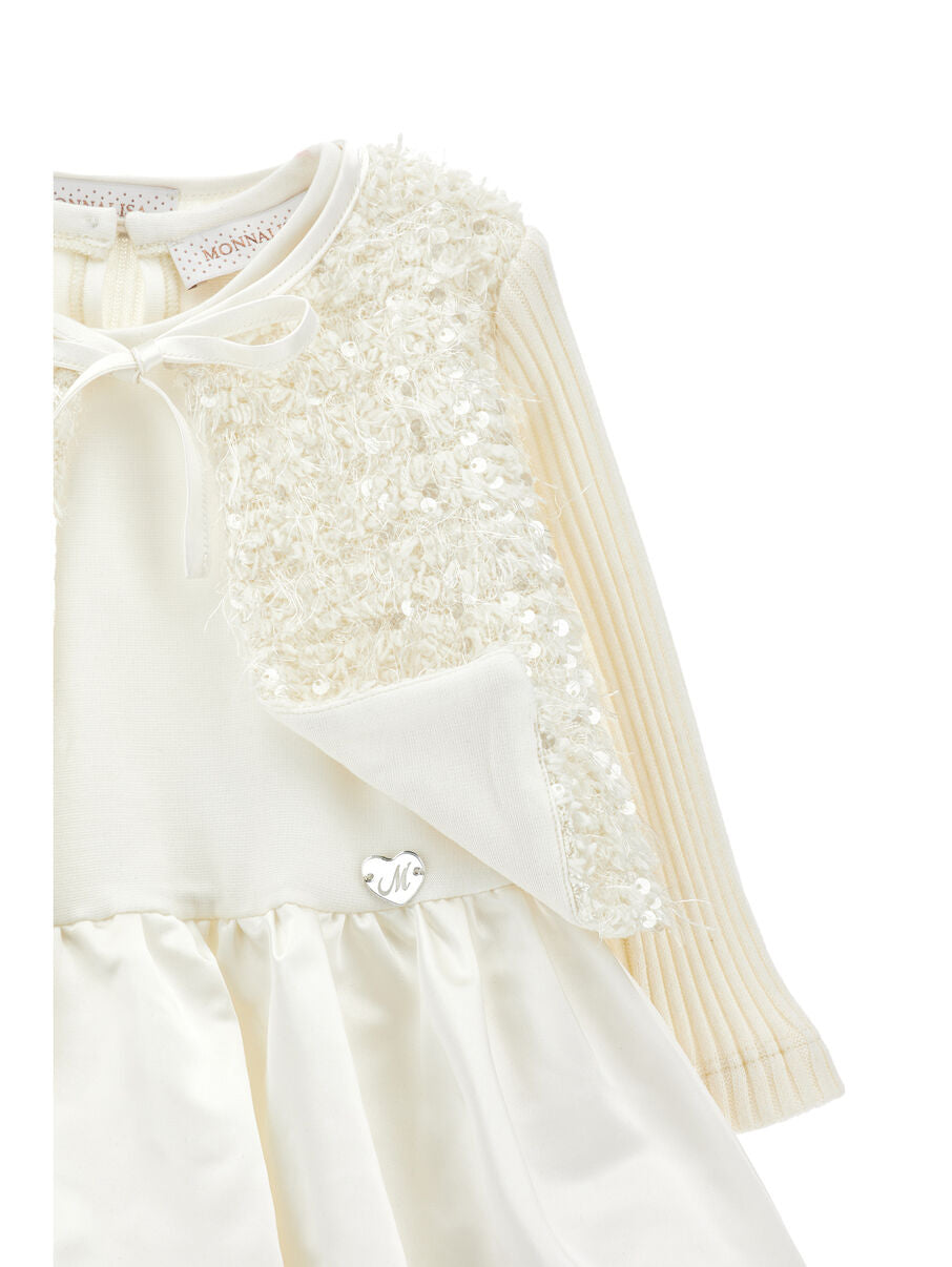 abito duchesse con cardigan 73H500 8130 0001 MONNALISA 