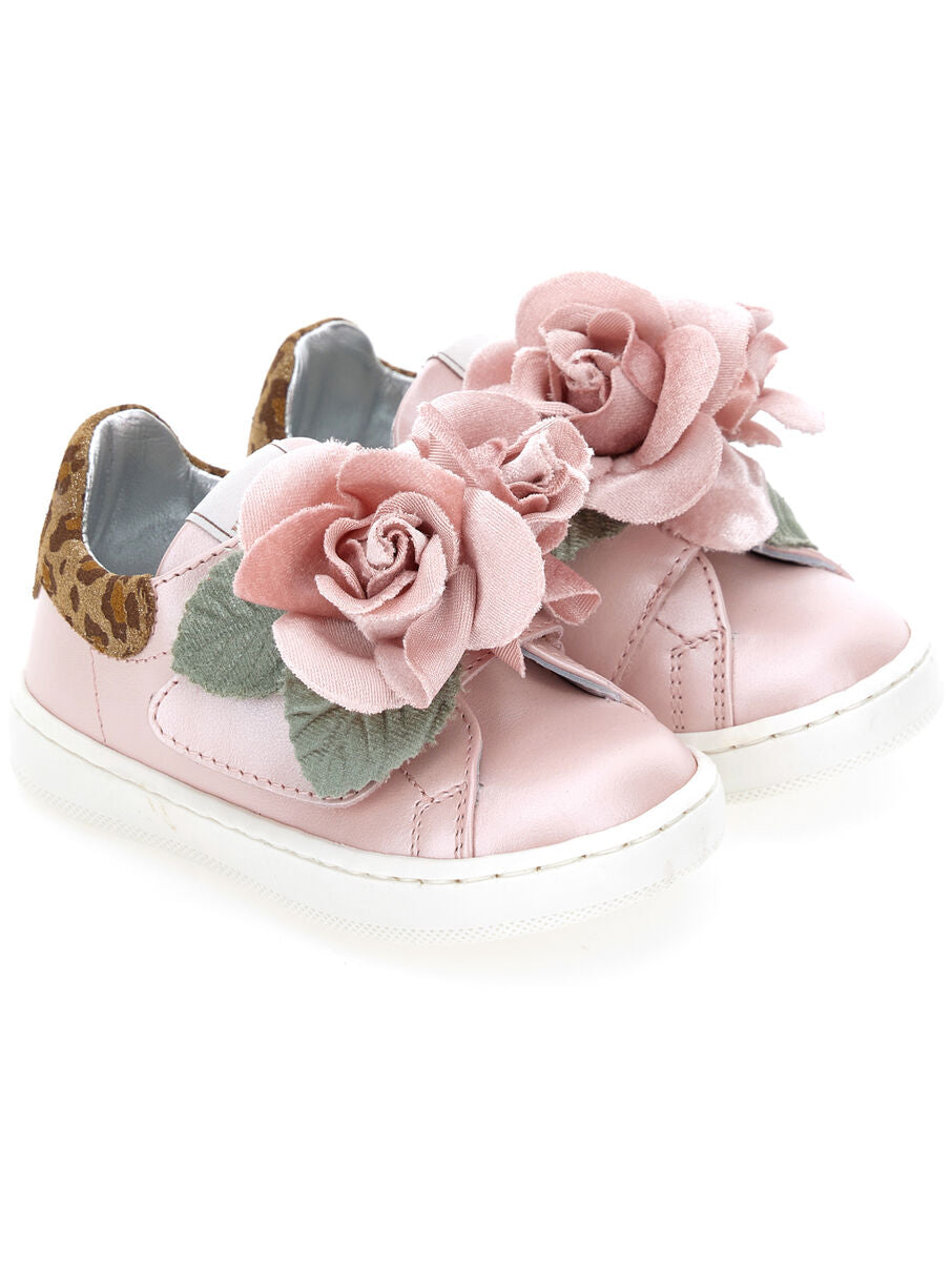 sneakers con fiori 83H001 8777 0194 MONNALISA 
