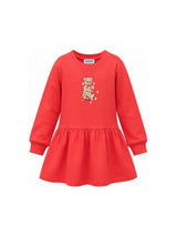 MOSCHINO KIDS abito con dettaglio teddy bear Rosso