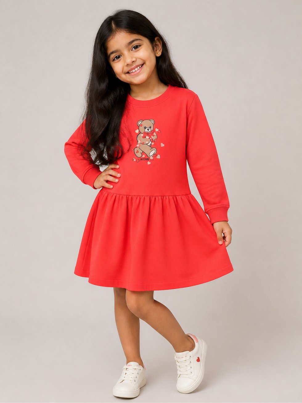 abito con dettaglio teddy bear HAV0H7 LDA63 50109 MOSCHINO KIDS 