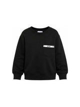 MOSCHINO KIDS felpa con logo sul davanti Nero