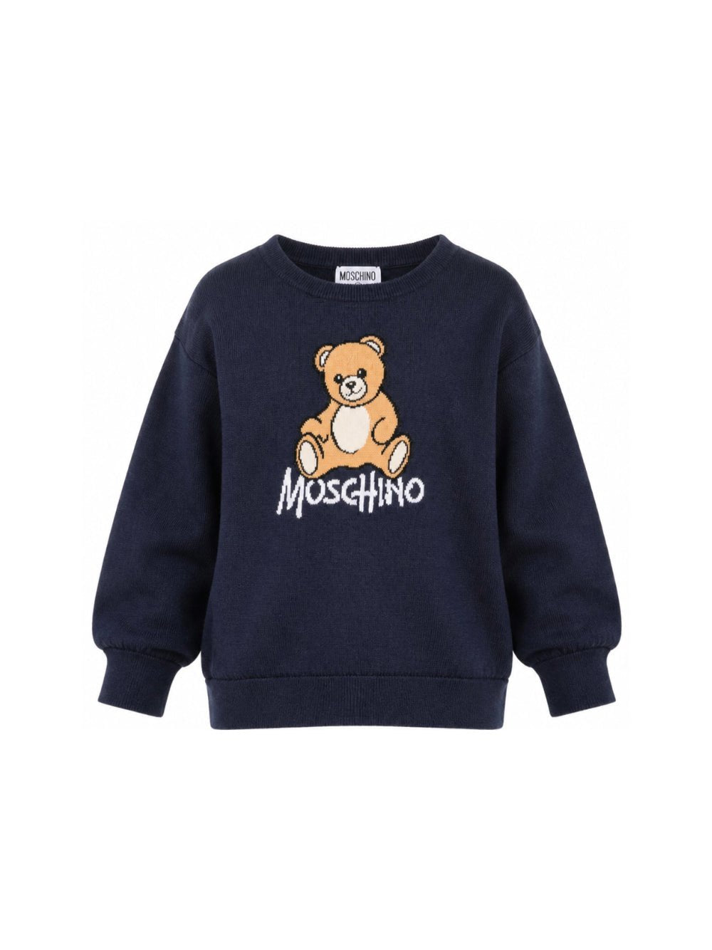 maglione con ricamo teddy HMW01A LHE43 40016 MOSCHINO KIDS 
