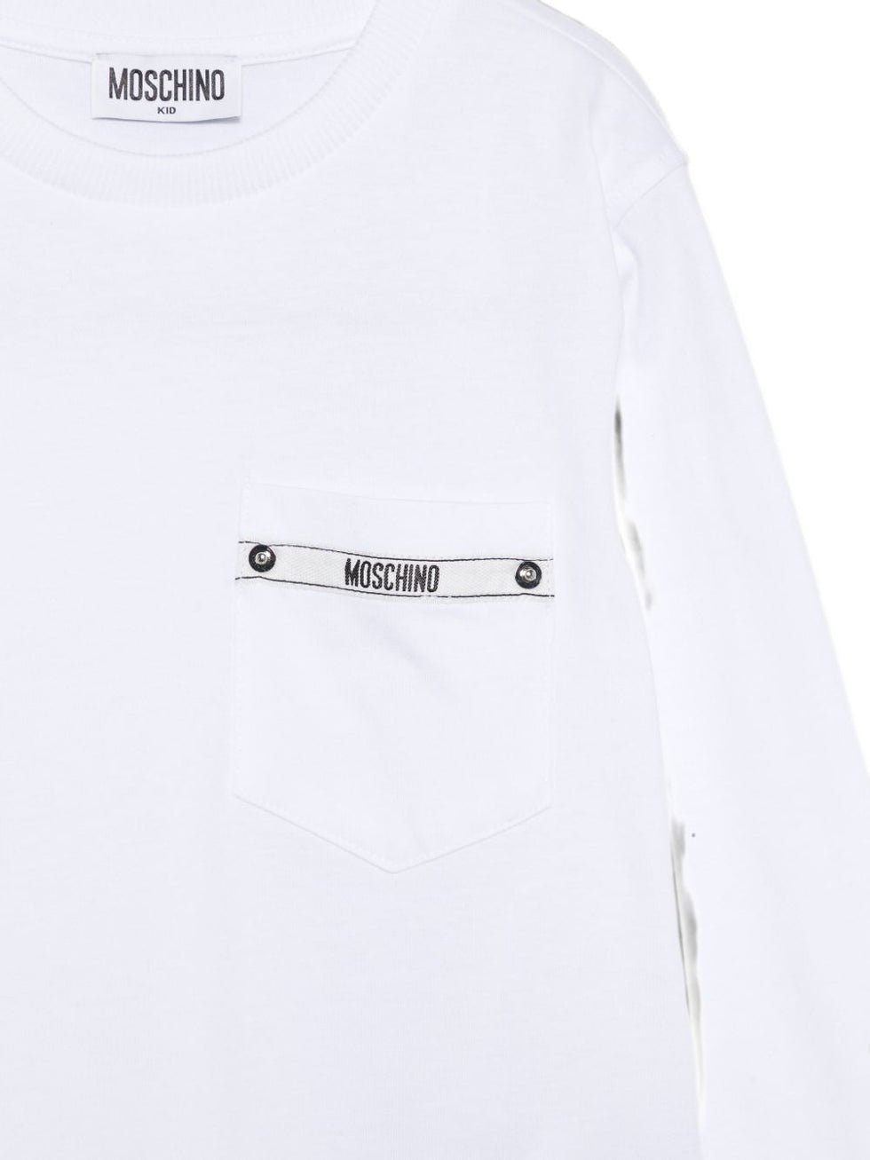 t-shirt maniche lunghe HUO012 LAA57 10101 MOSCHINO KIDS 