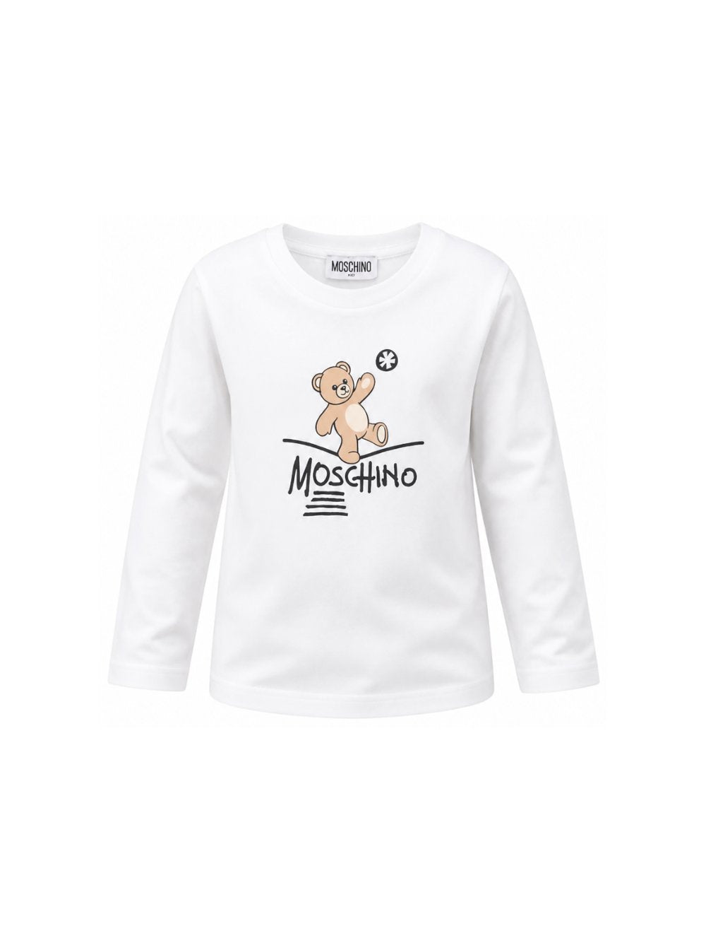 t-shirt teddy bear maniche lunghe HZO00J LAA20 10101 MOSCHINO KIDS 