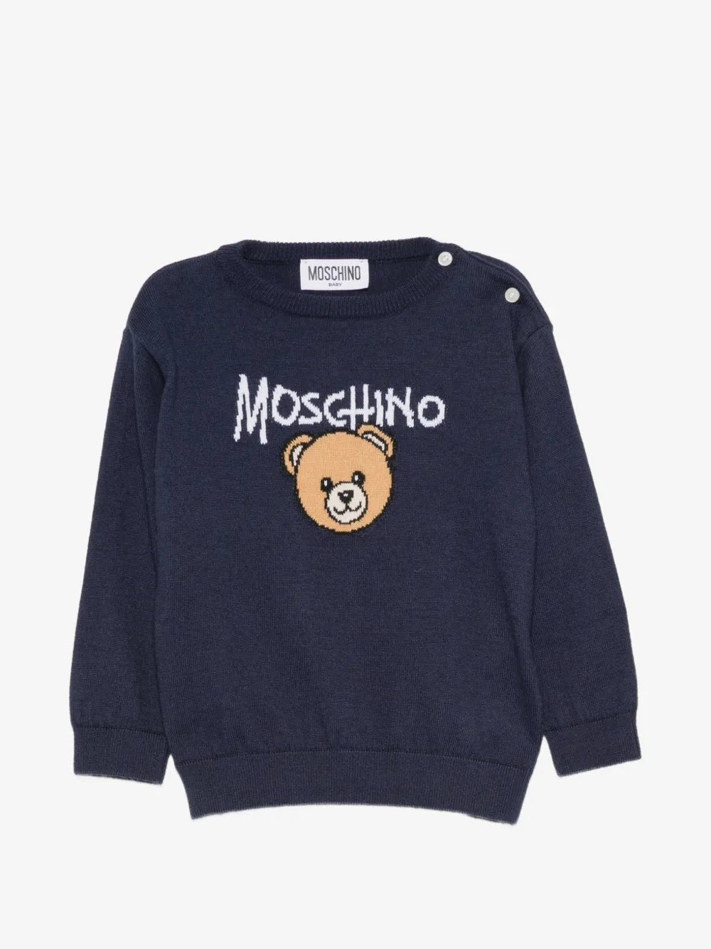 maglione con intarsi M9W00J LHE43 40016 MOSCHINO KIDS 