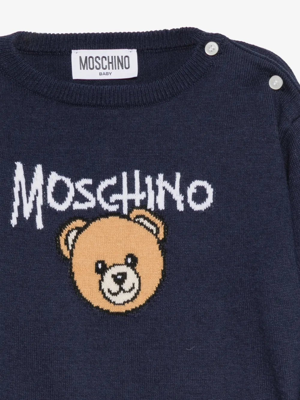 maglione con intarsi M9W00J LHE43 40016 MOSCHINO KIDS 