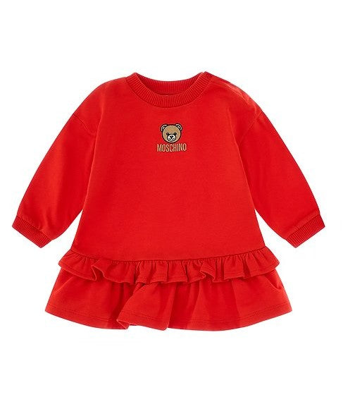 abito teddy rosso MDV0DQ LCA40 50109 MOSCHINO KIDS 