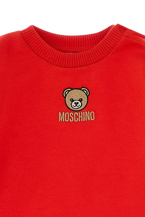 abito teddy rosso MDV0DQ LCA40 50109 MOSCHINO KIDS 