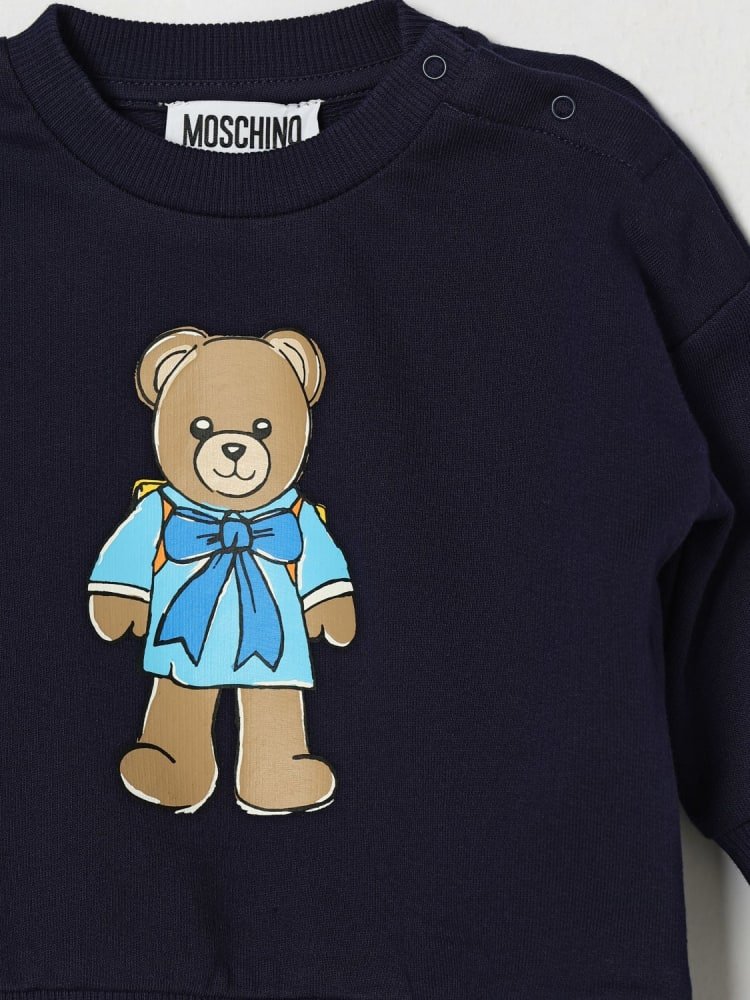 felpa con maxi orsetto MMF06H LCA40 40016 MOSCHINO KIDS 