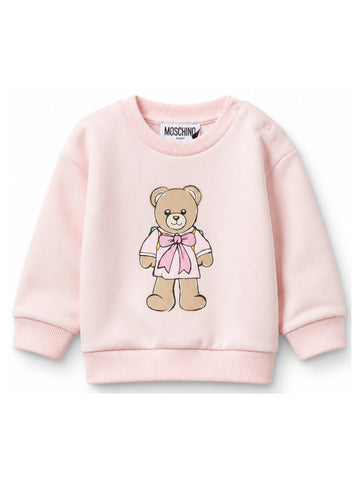 felpa con maxi orsetto MMF06H LCA40 50209 MOSCHINO KIDS 