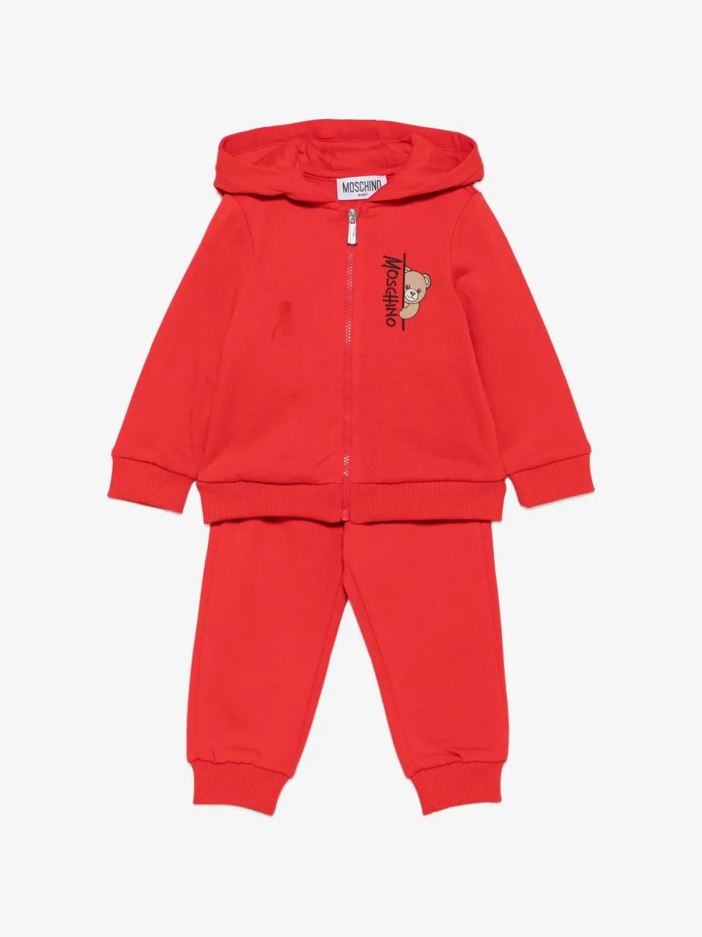 tuta in cotone due pezzi MNK05D LCA92 50109 MOSCHINO KIDS 