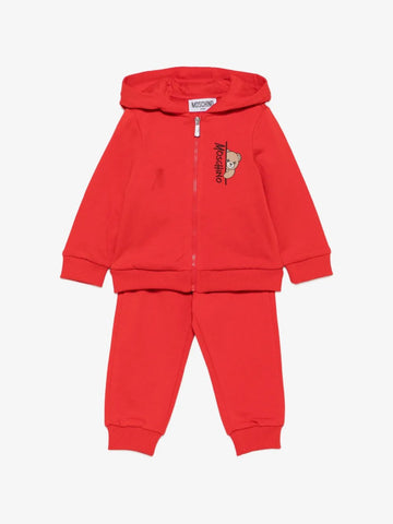 tuta in cotone due pezzi MNK05D LCA92 50109 MOSCHINO KIDS 