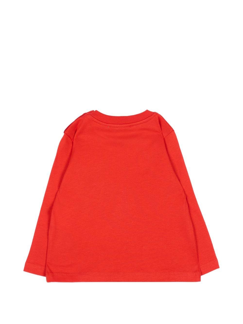 t-shirt maniche lunghe con orsetto MNO014 LAA58 50109 MOSCHINO KIDS 