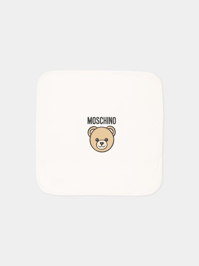 coperta neonato teddy bear MUB00O LCA40 10063 MOSCHINO KIDS 
