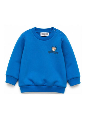 felpa con logo rotondo MUF06J LCA83 40157 MOSCHINO KIDS 