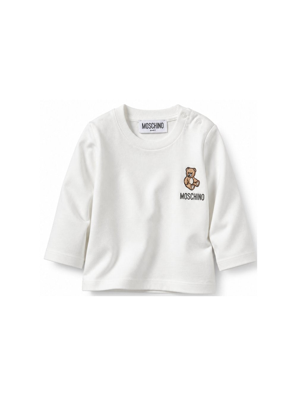 t-shirt con ricamo MUO01D LAA10 10063 MOSCHINO KIDS 