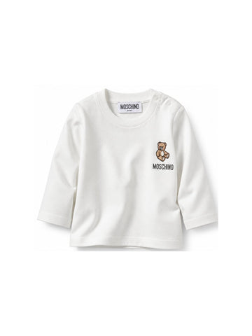 t-shirt con ricamo MUO01D LAA10 10063 MOSCHINO KIDS 