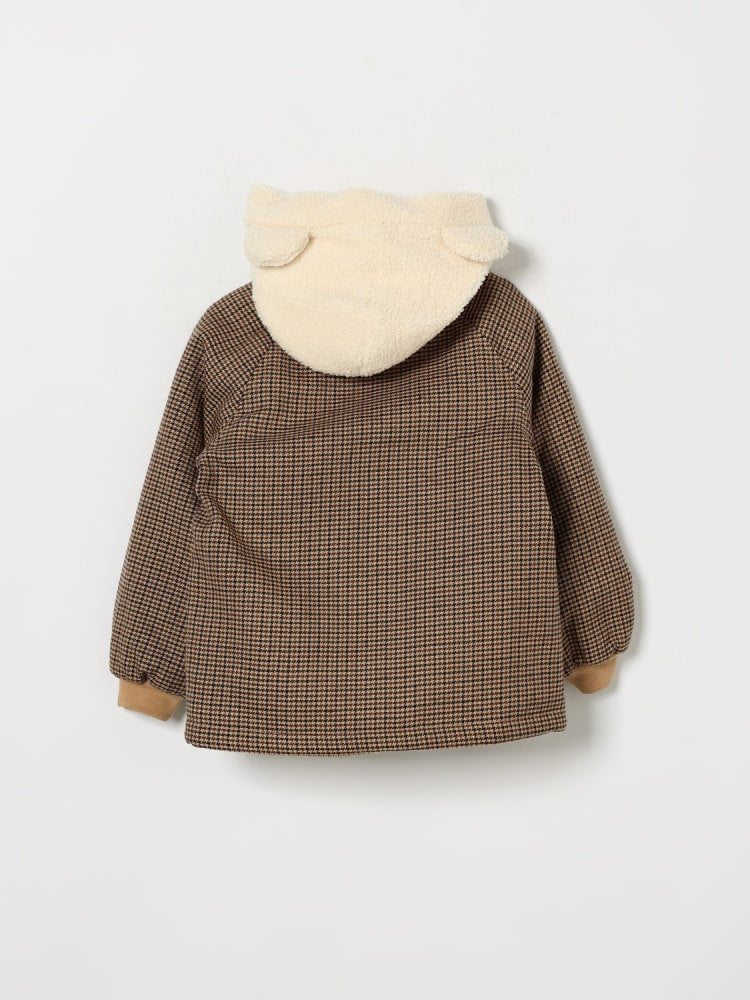 cappotto in lana pied de poule MUS037 LZE11 86805 MOSCHINO KIDS 