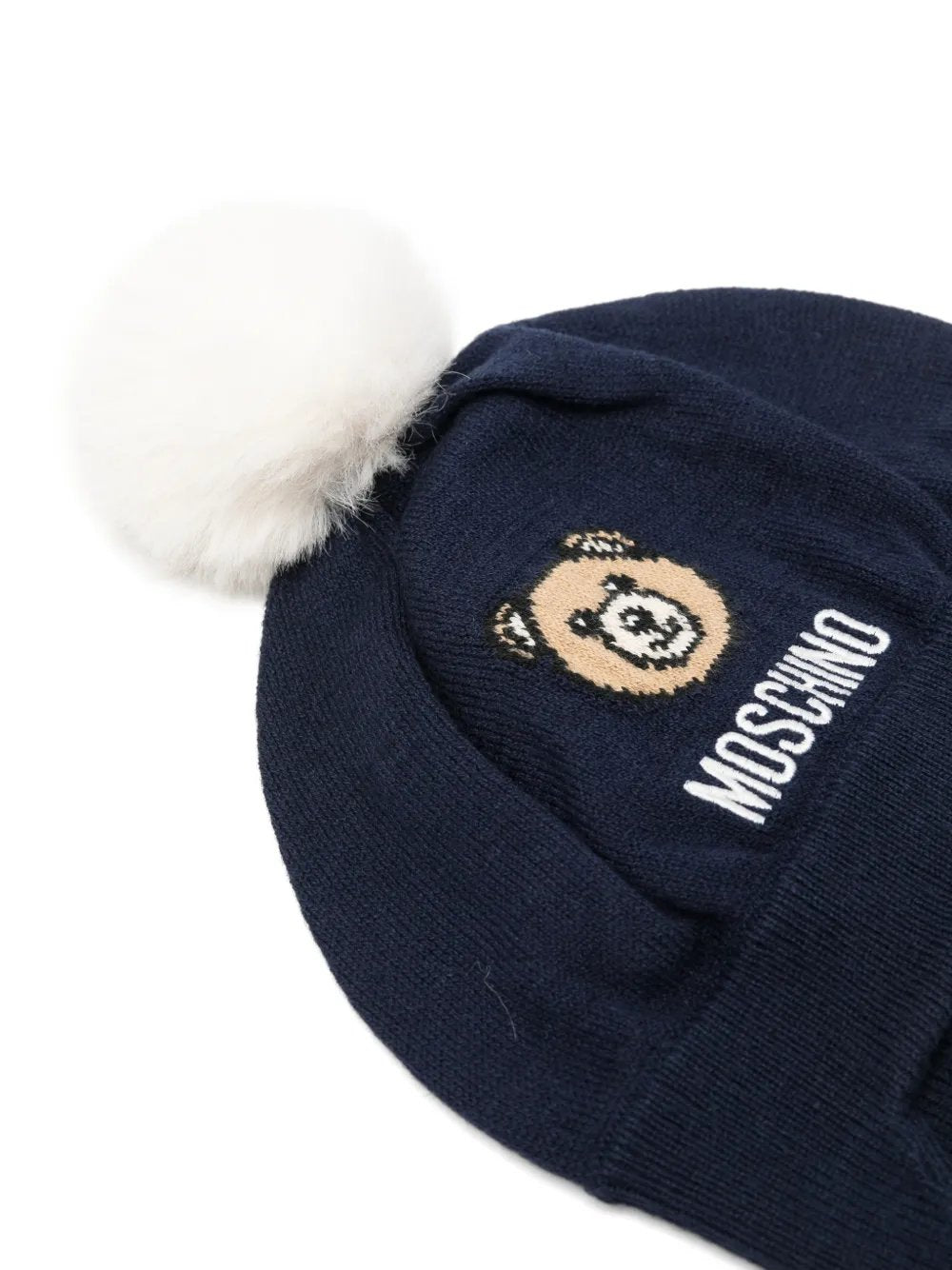 berretto teddy con pompon MUX064 LHE66 40016 MOSCHINO KIDS 