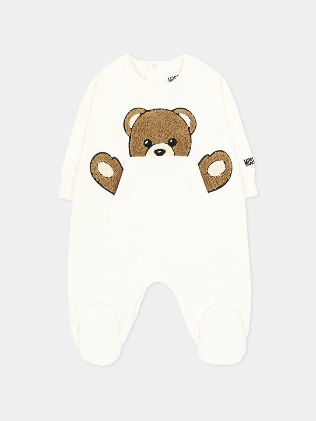 tutina con teddy MUY09H LCA93 10063 MOSCHINO KIDS 