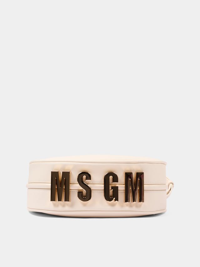 borsa con maxi logo F6MSJGBA180 013 CREAM MSGM KIDS 