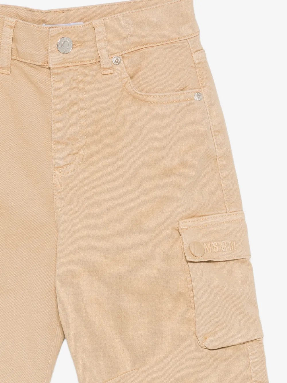 pantalone cargo con logo F6MSJGPA055 MS030 CAMEL INCENSE MSGM KIDS 