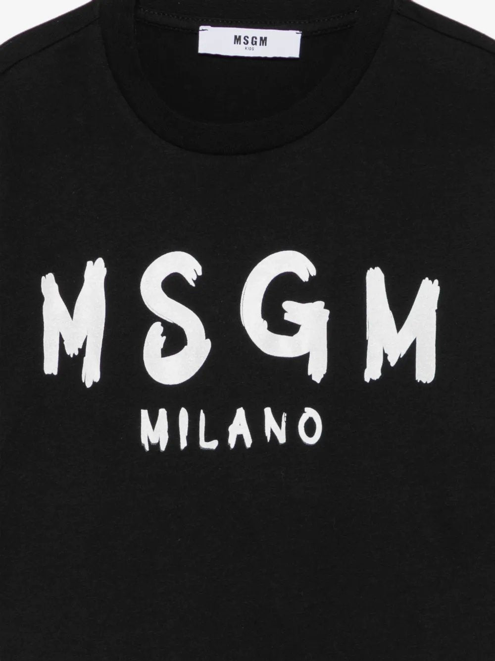 t-shirt con logo F6MSJGTH046 110 NERO MSGM KIDS 