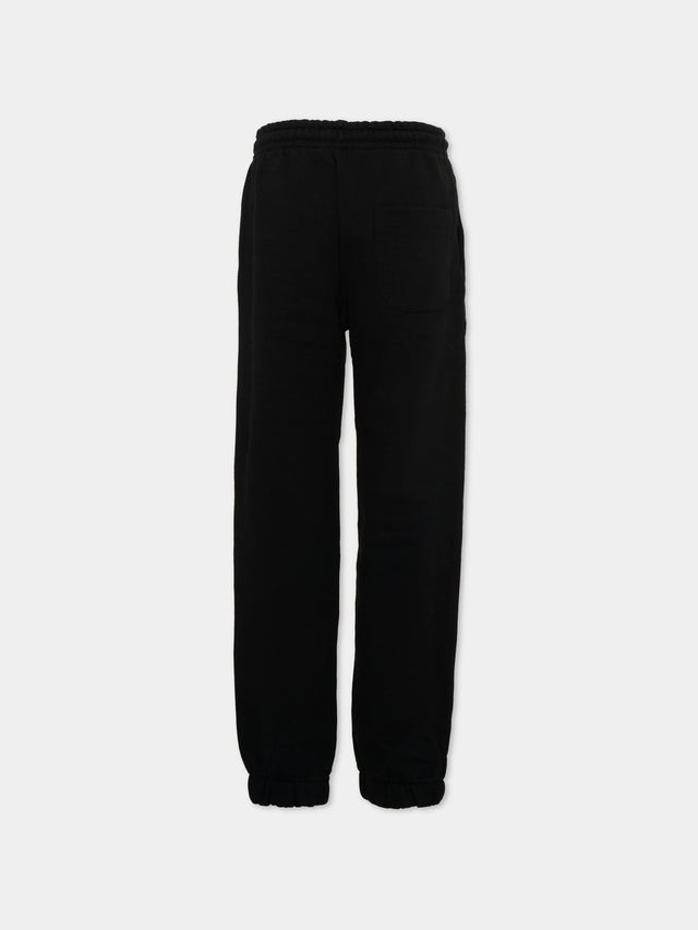 pantaloni jogger con logo F6MSJUFP013 110 NERO MSGM KIDS 
