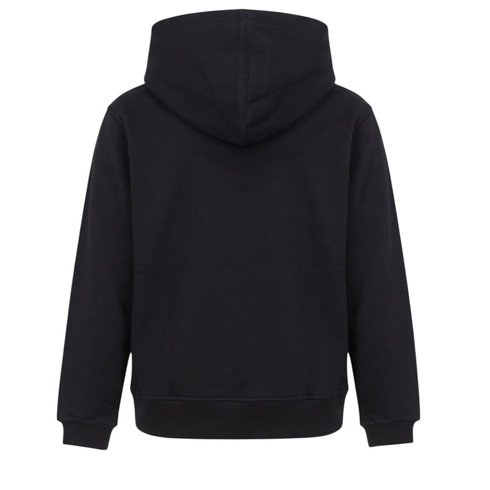 felpa cappuccio con logo F6MSJUHS011 110 NERO MSGM KIDS 