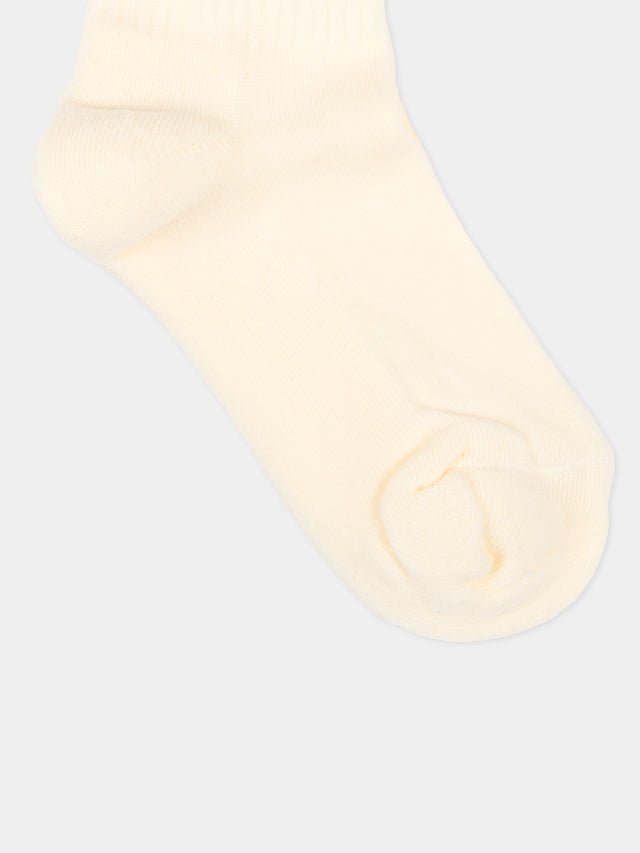 calze in spugna logate F6MSJUSO297 013 CREAM MSGM KIDS 