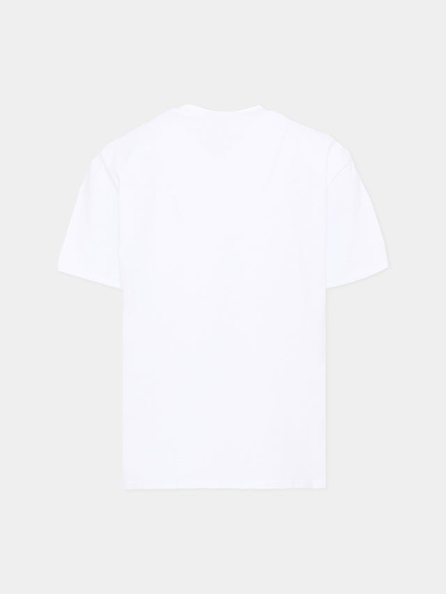 t-shirt con logo grafico F6MSJUTH010 001 BIANCO MSGM KIDS 
