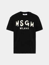 MSGM KIDS t-shirt con logo grafico Nero