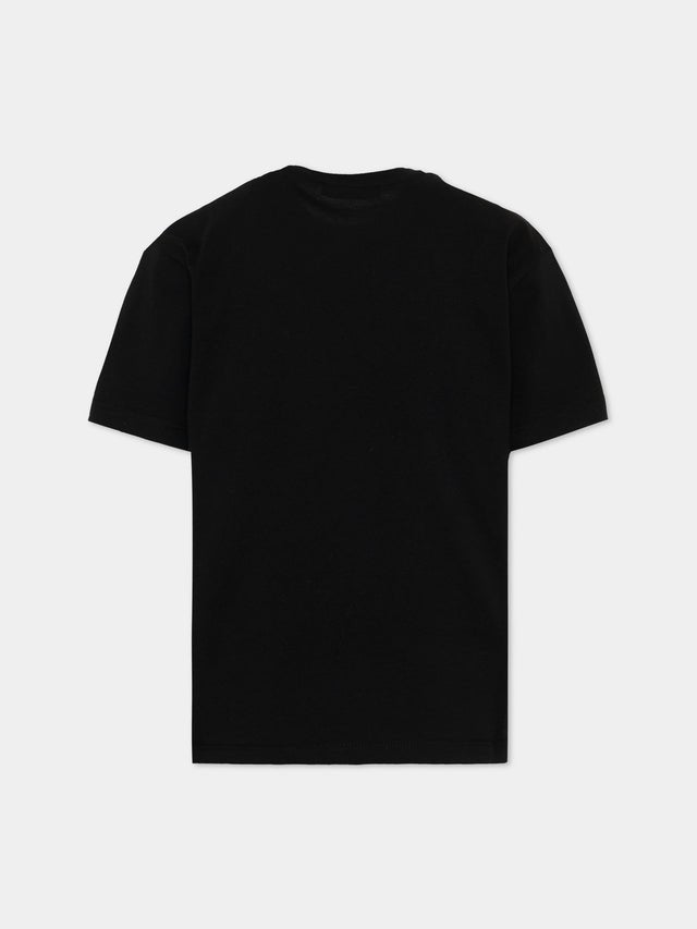 t-shirt con logo grafico F6MSJUTH010 110 NERO MSGM KIDS 