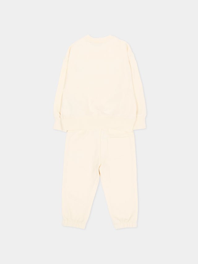 tuta neonato con logo F6MSUNTP347 013 CREAM MSGM KIDS 