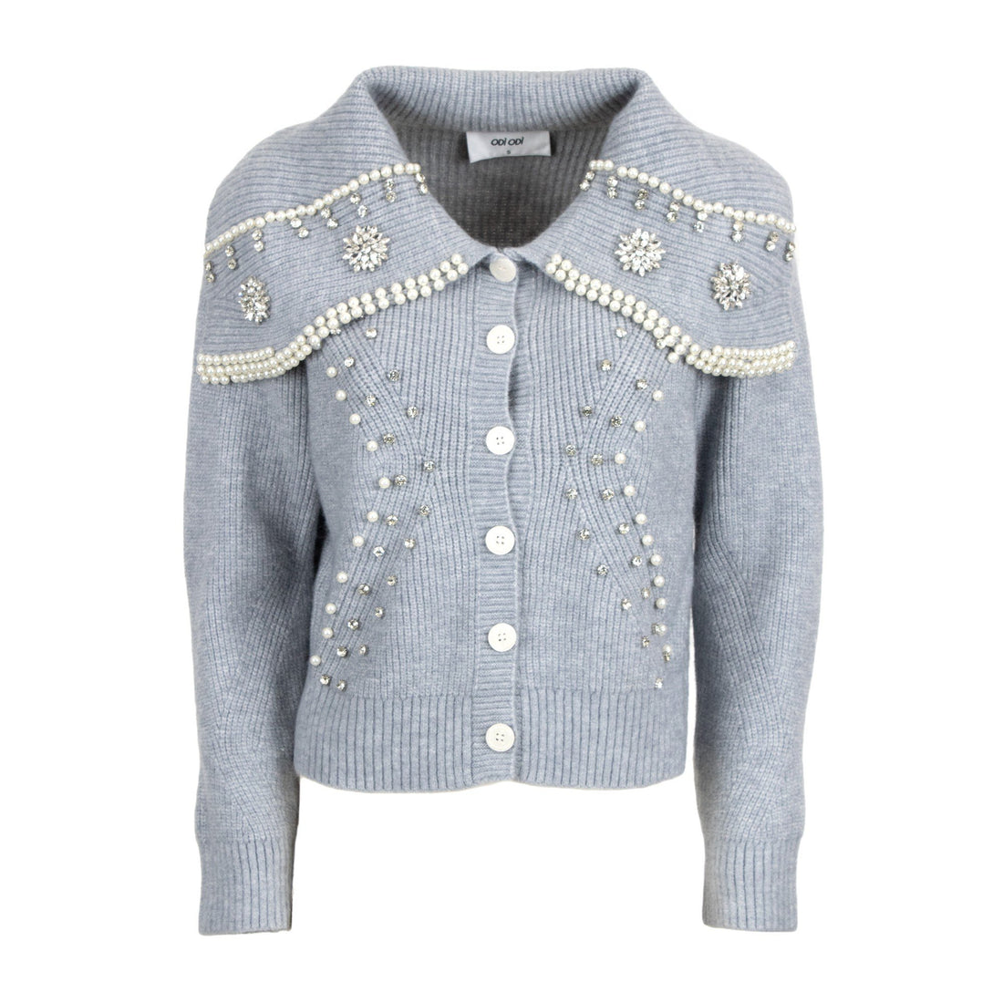 cardigan con applicazioni GALATINA GRIGIO ODI' ODI' 