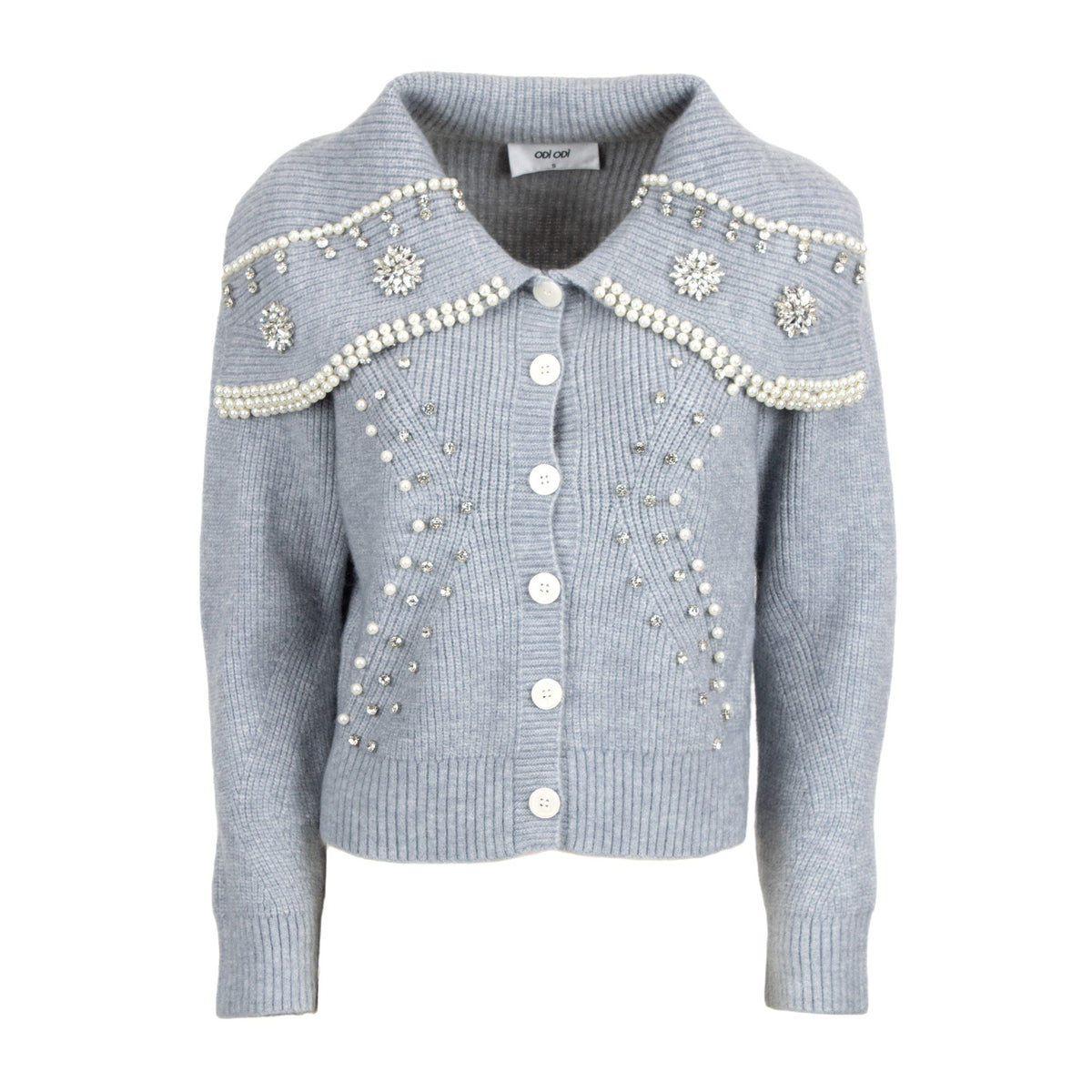 cardigan con applicazioni GALATINA GRIGIO ODI' ODI' 