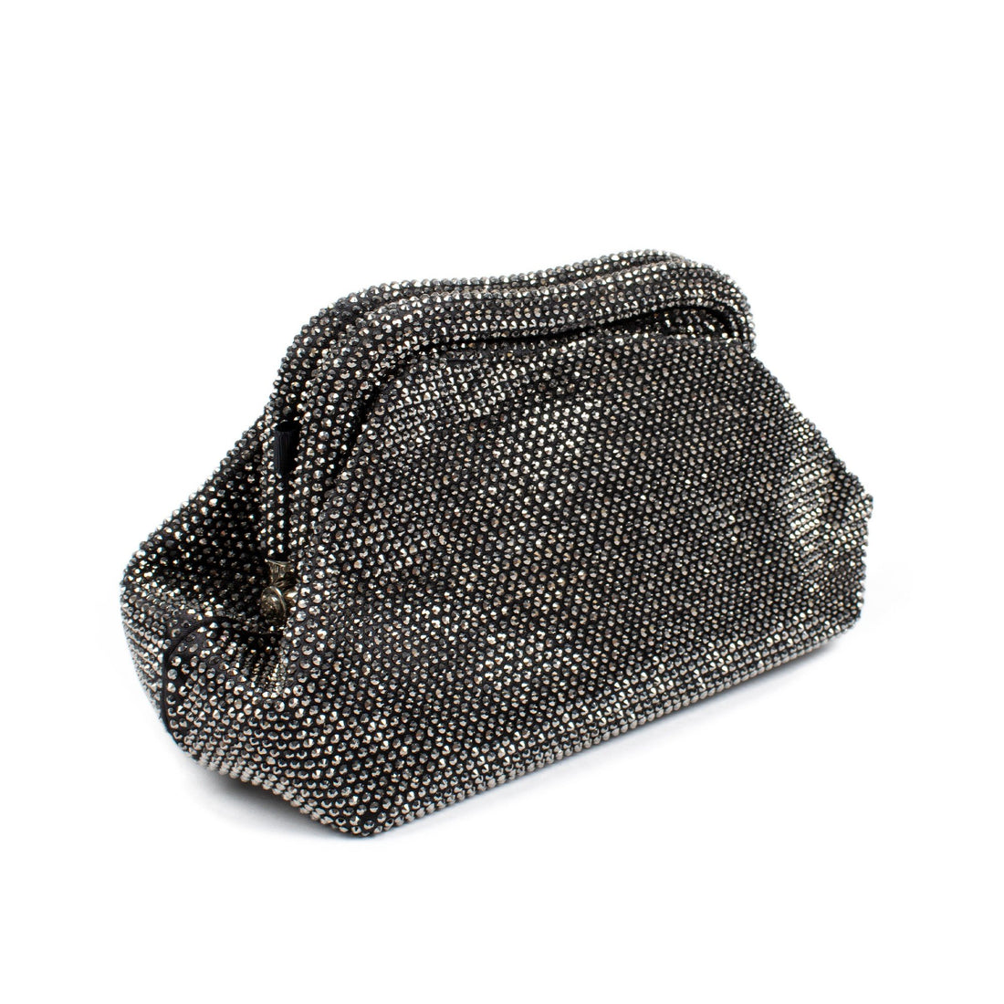 clutch con micro cristalli PERGINE ARGENTO SCURO ODI' ODI' 