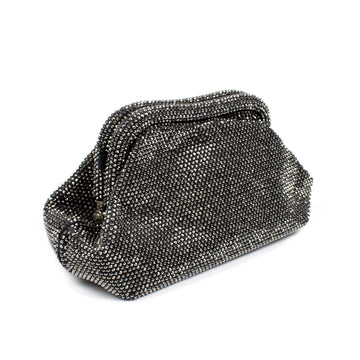 clutch con micro cristalli PERGINE ARGENTO SCURO ODI' ODI' 