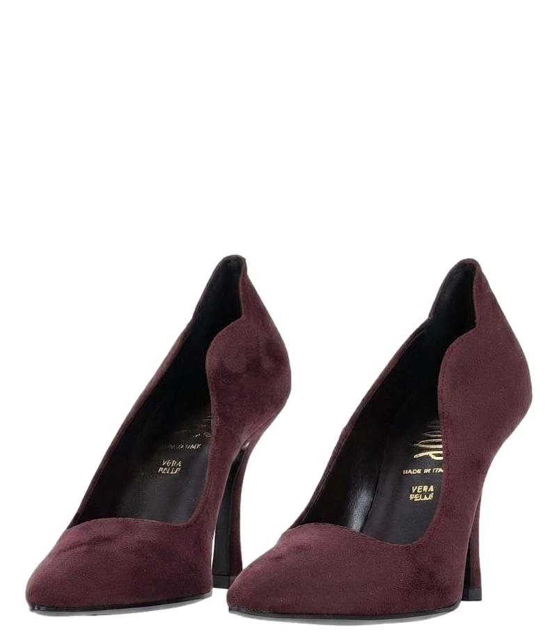 dècollette in camoscio bordeaux LF410A076CAM BORDÒ OVYE' 