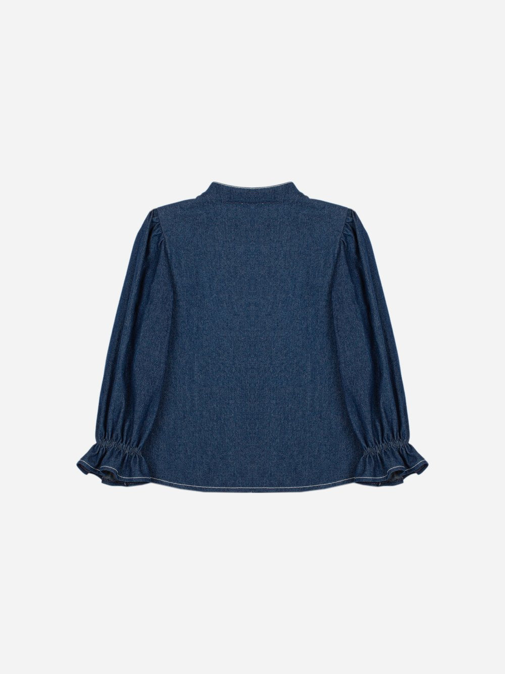 camicia in denim con fiocco BL4333424 756 BLUE DENIM PATACHOU 