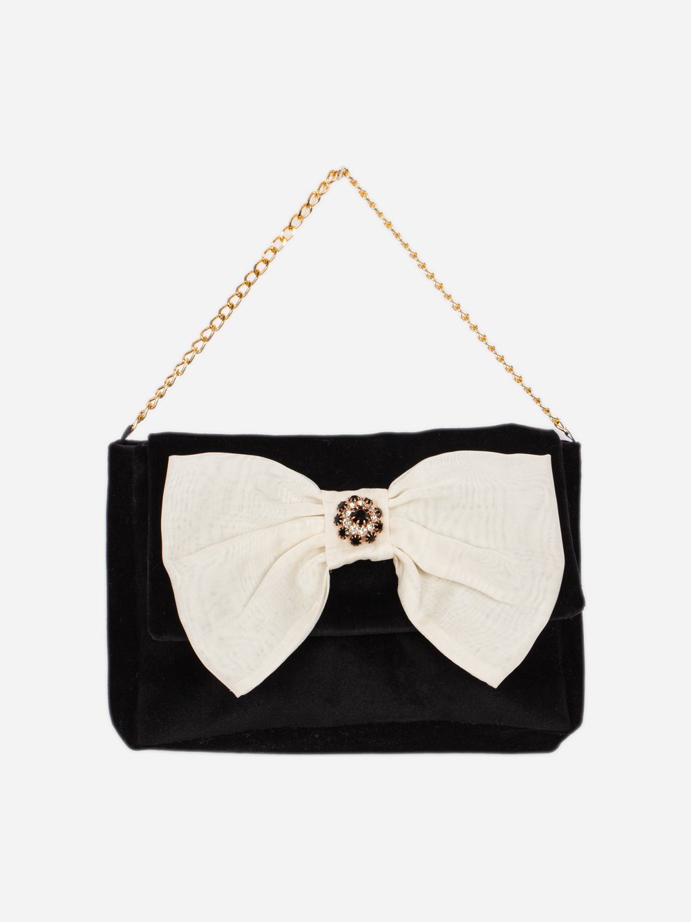 borsa in velluto con fiocco BOL4333530 074 IVORY PATACHOU 