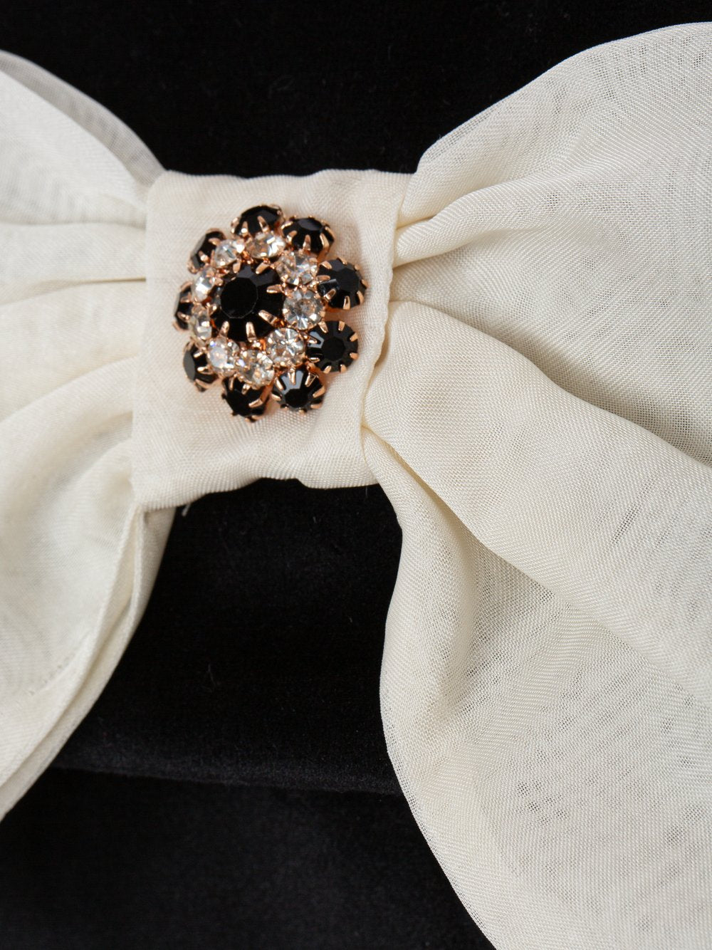 borsa in velluto con fiocco BOL4333530 074 IVORY PATACHOU 