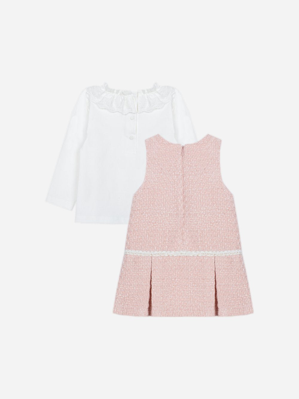 completo in tweed rosa CON4333226 883 PALE PINK PATACHOU 