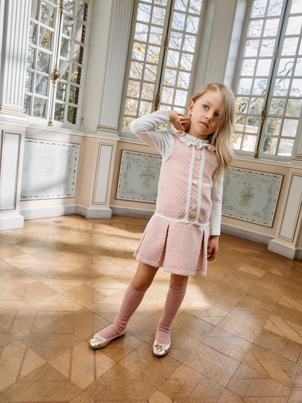 completo in tweed rosa CON4333226 883 PALE PINK PATACHOU 