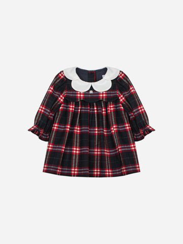 abito neonata fantasia scozzese VET4333133 Z0162 TARTAN PATACHOU 