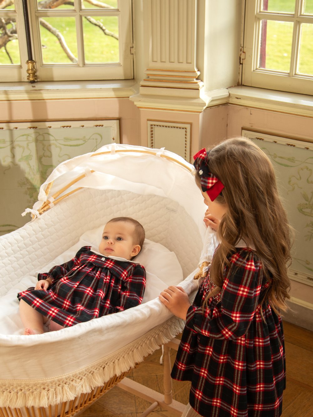 abito neonata fantasia scozzese VET4333133 Z0162 TARTAN PATACHOU 
