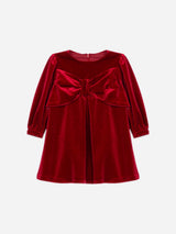 PATACHOU abito in velluto Rosso
