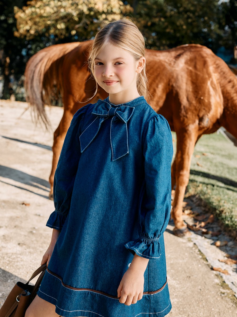 abito in denim VET4333428 756 BLUE DENIM PATACHOU 